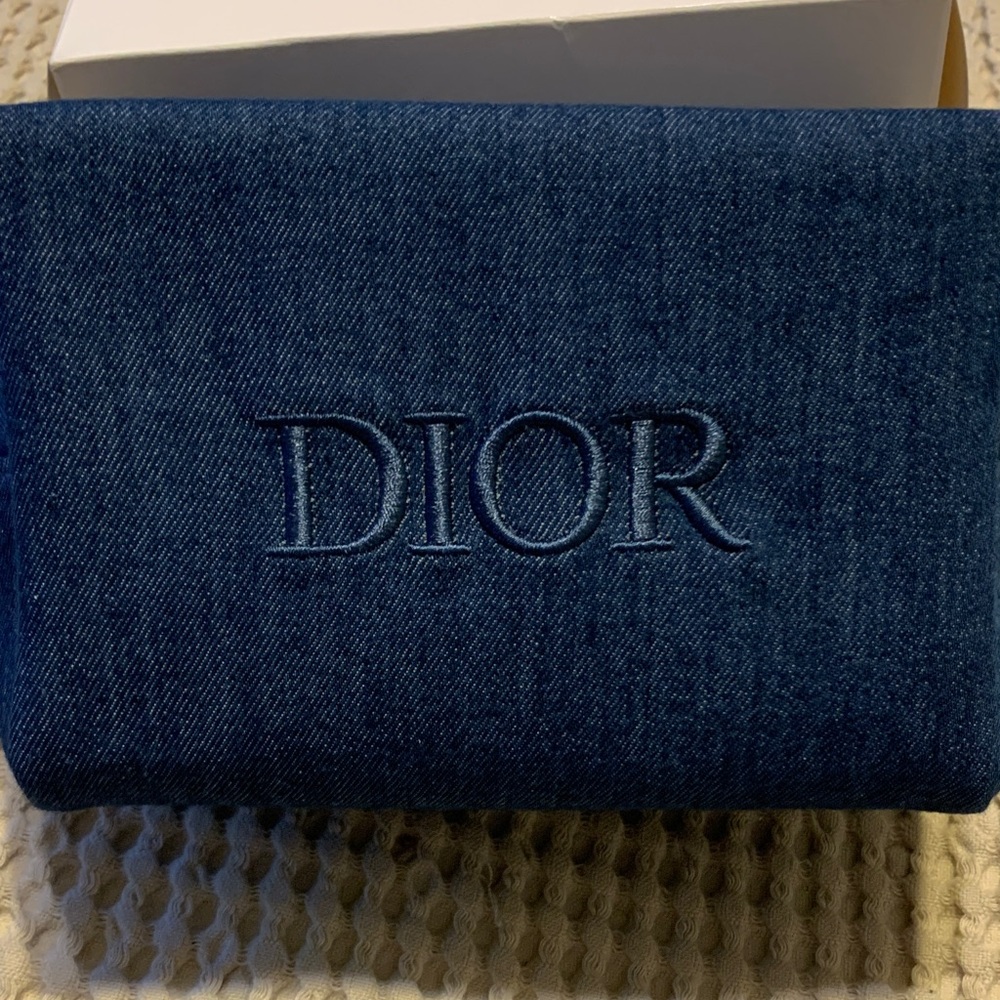 Dior Indigo Denim Clutch - Picture 1 of 8